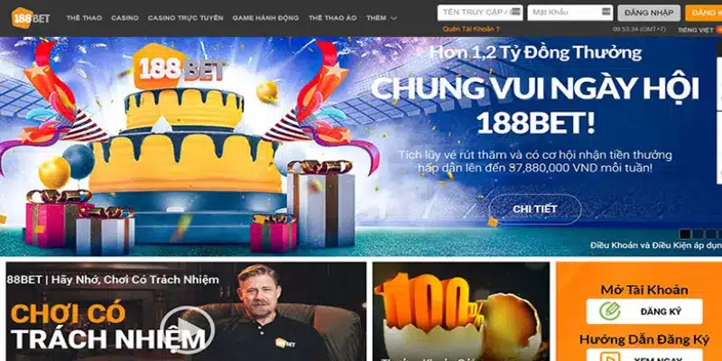 Khuyến mãi 188Bet khi mời bạn mới